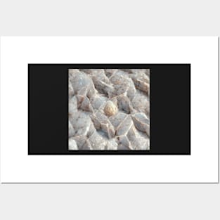 Luxurious White Marble Stone Posters and Art